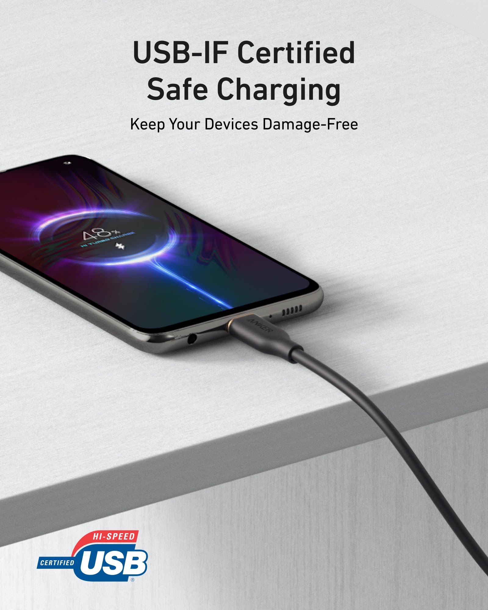15W USB-A to USB-C Cable 2Pack (3 ft, Silicone) B2