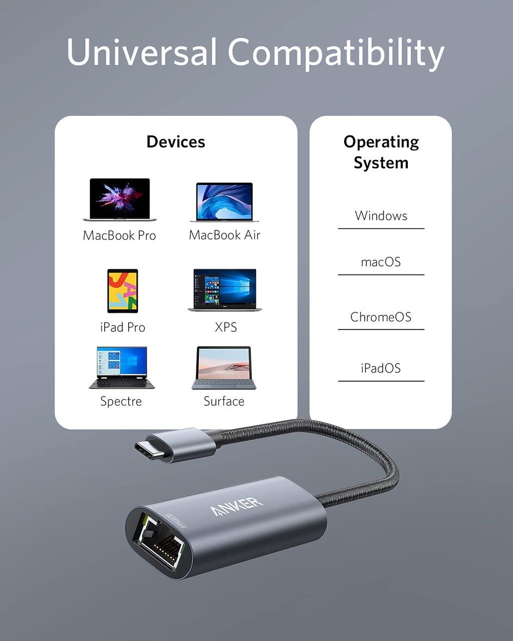 Refurbished PowerExpand USB-C to 2.5 Gbps Ethernet Adapter Q2