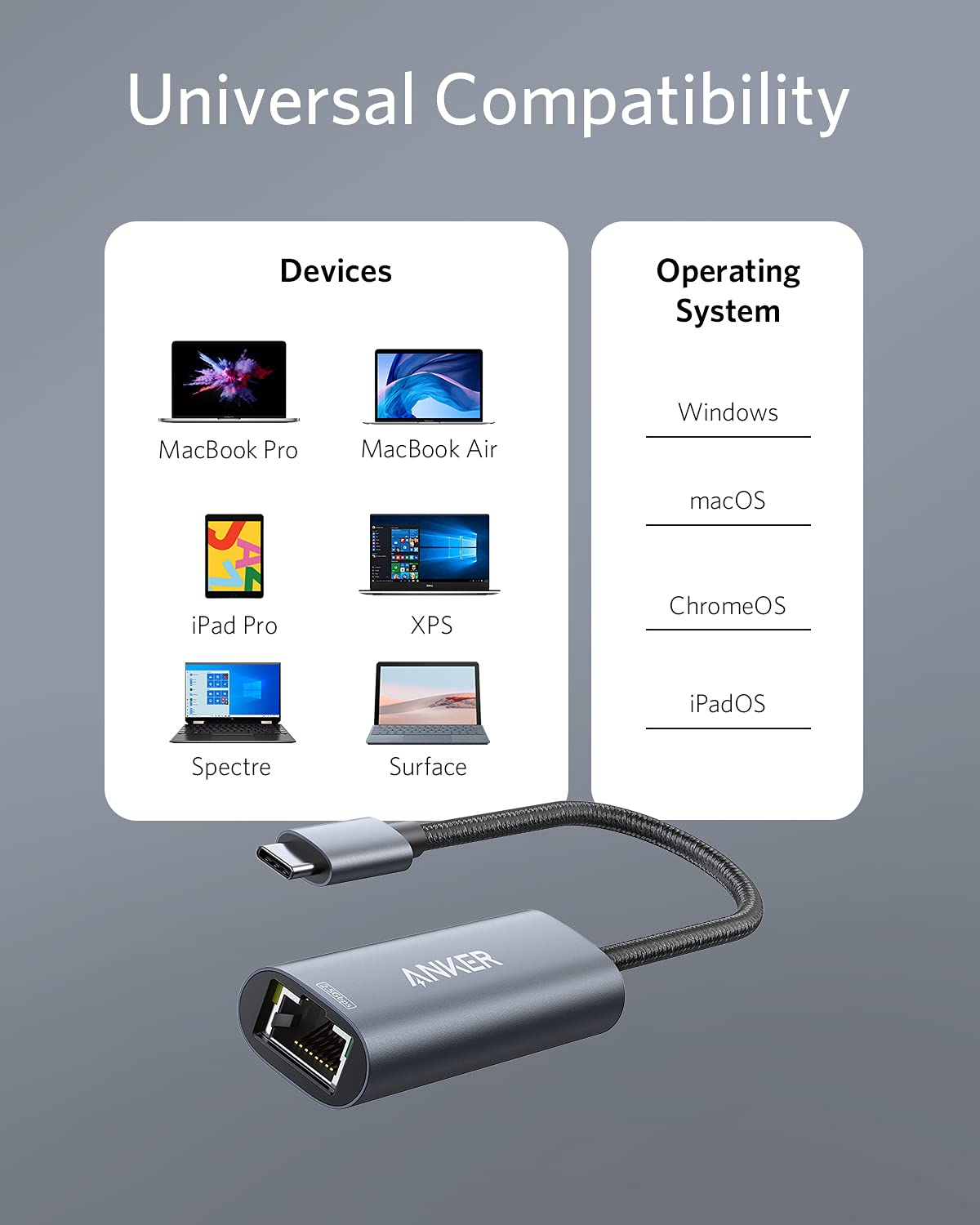 Refurbished PowerExpand USB-C to 2.5 Gbps Ethernet Adapter Q2