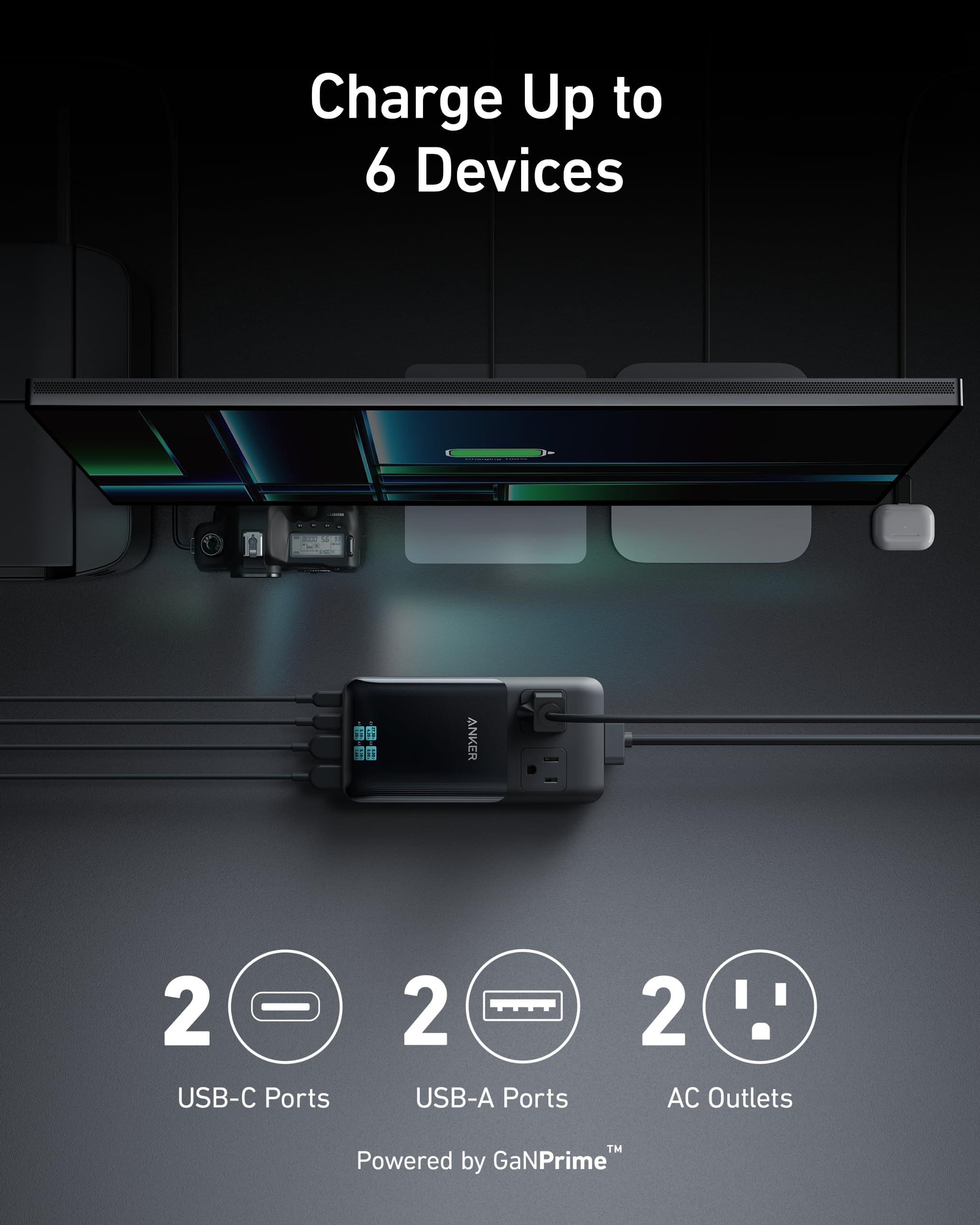 Prime 6-in-1 Charging Station (140W) X8