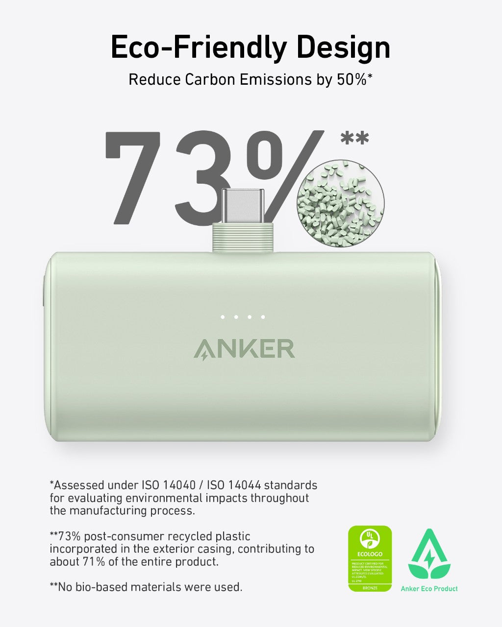 Nano Power Bank (22.5W, Built-In USB-C Connector) S0