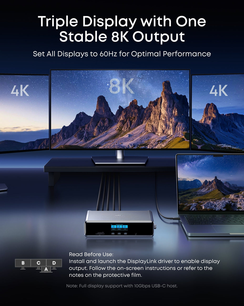 Prime Docking Station (14-in-1, Triple Display, DisplayLink) with DL7400 Q5