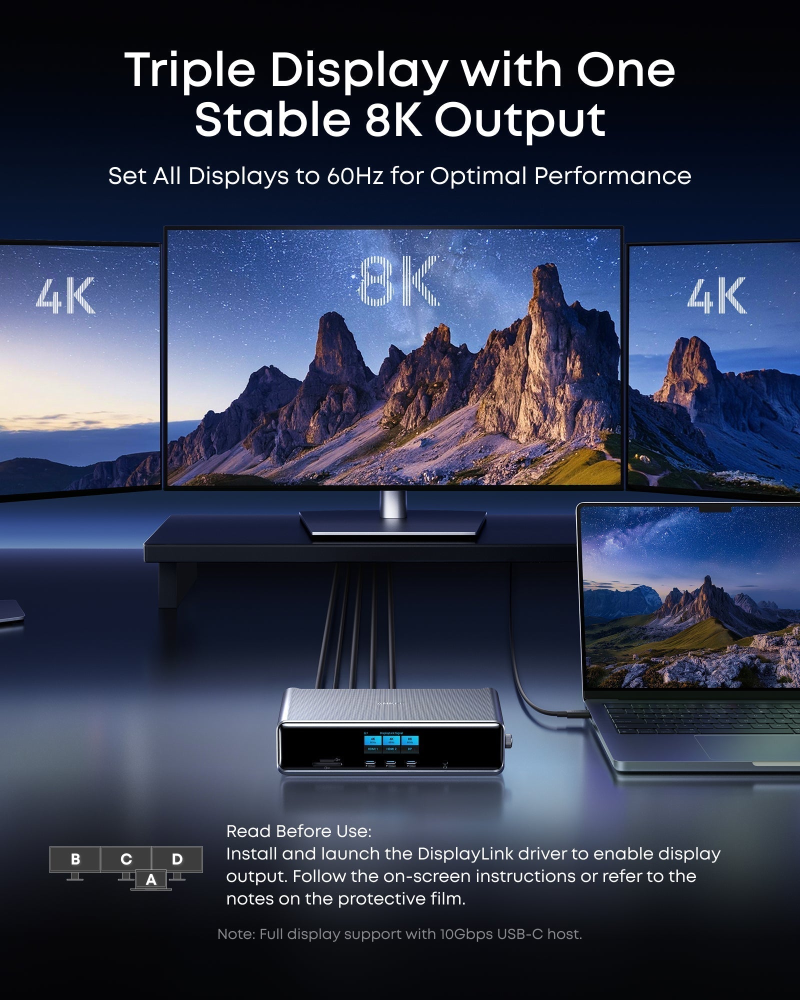 Prime Docking Station (14-in-1, Triple Display, DisplayLink) with DL7400 Q5