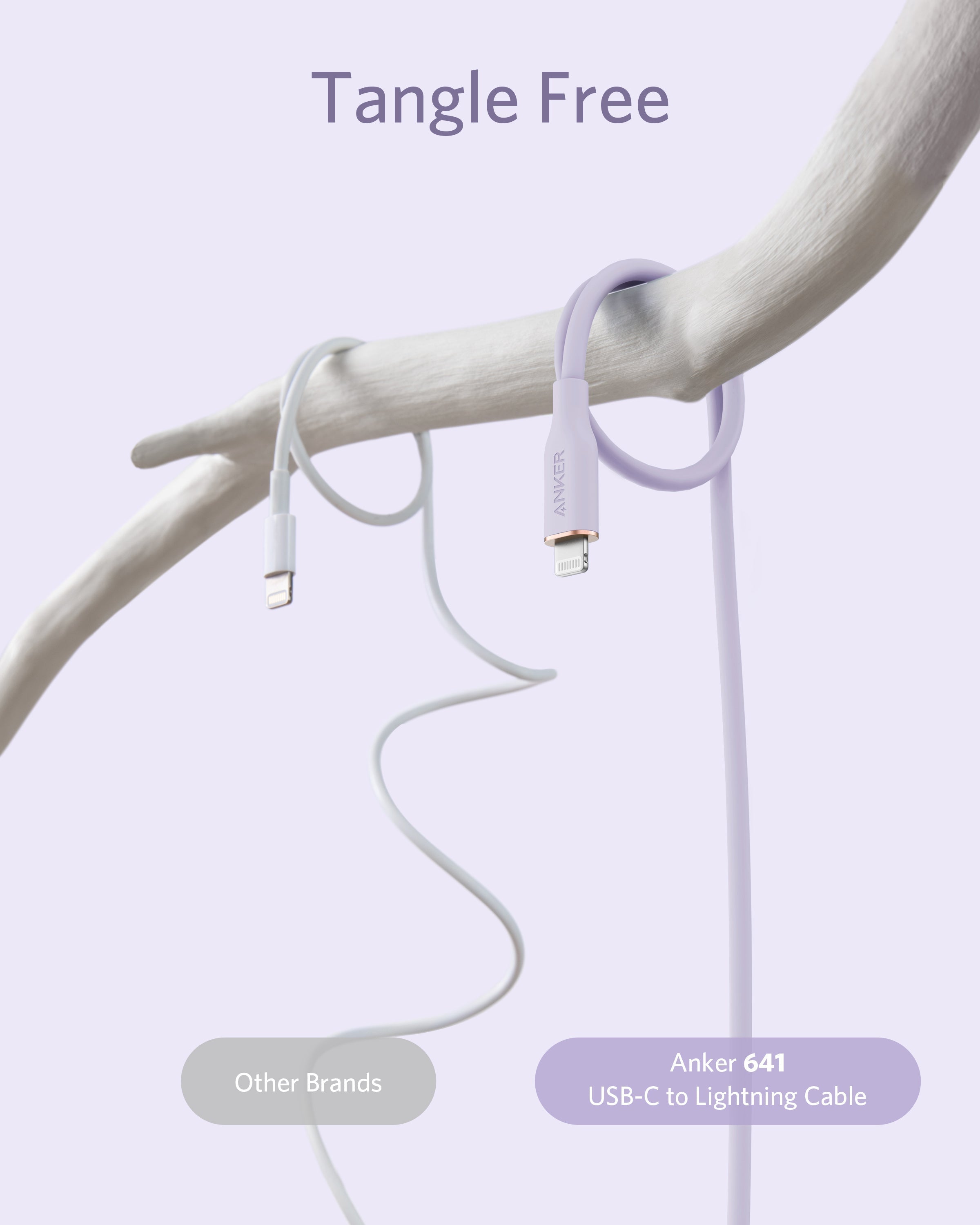 641 USB-C to Lightning Cable (Flow, 3ft Silicone) U9