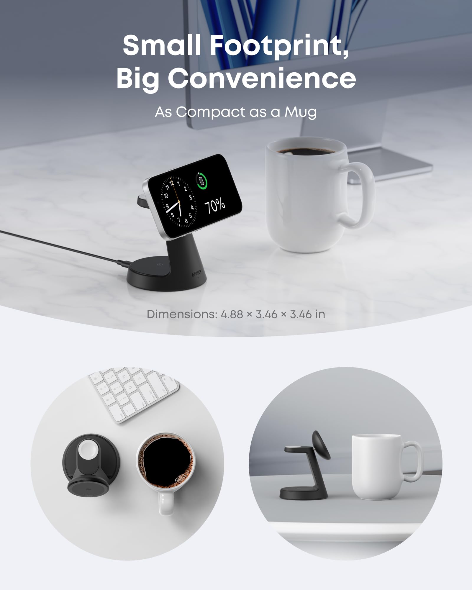 MagGo Wireless Charging Station and Nano Wireless Car Charger D2