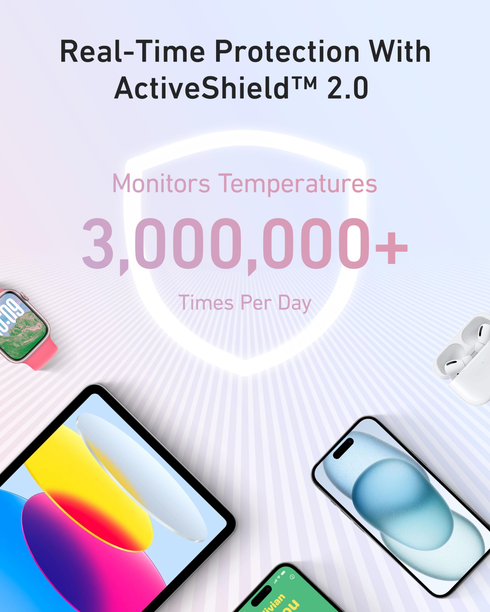 Refurbished Zolo Power Bank (10K, 30W) with a 5.4-inch (13.7 cm) built-in USB-C cable. P9