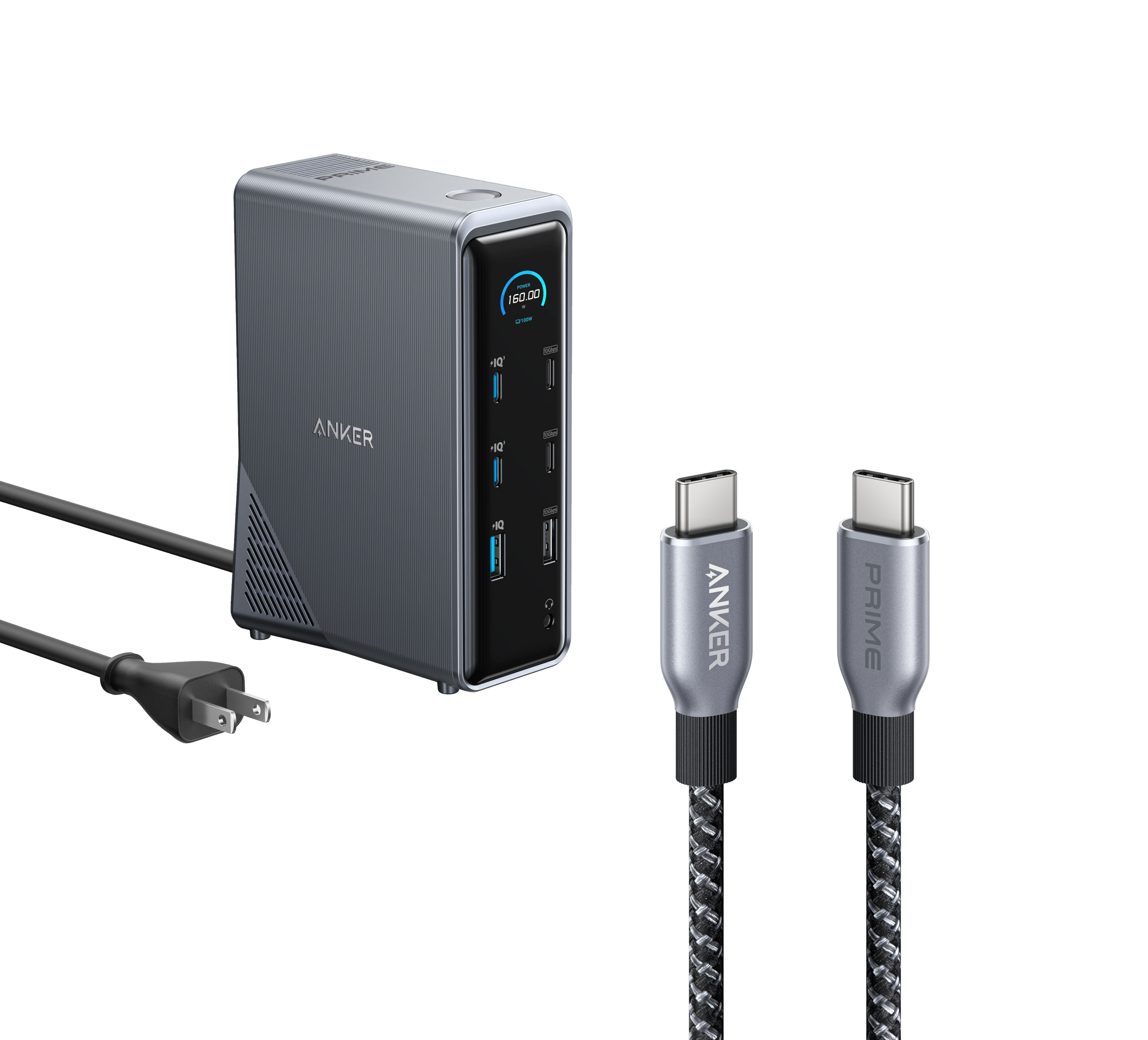 Prime Charging Docking Station with 240W USB-C to USB-C Cable U8