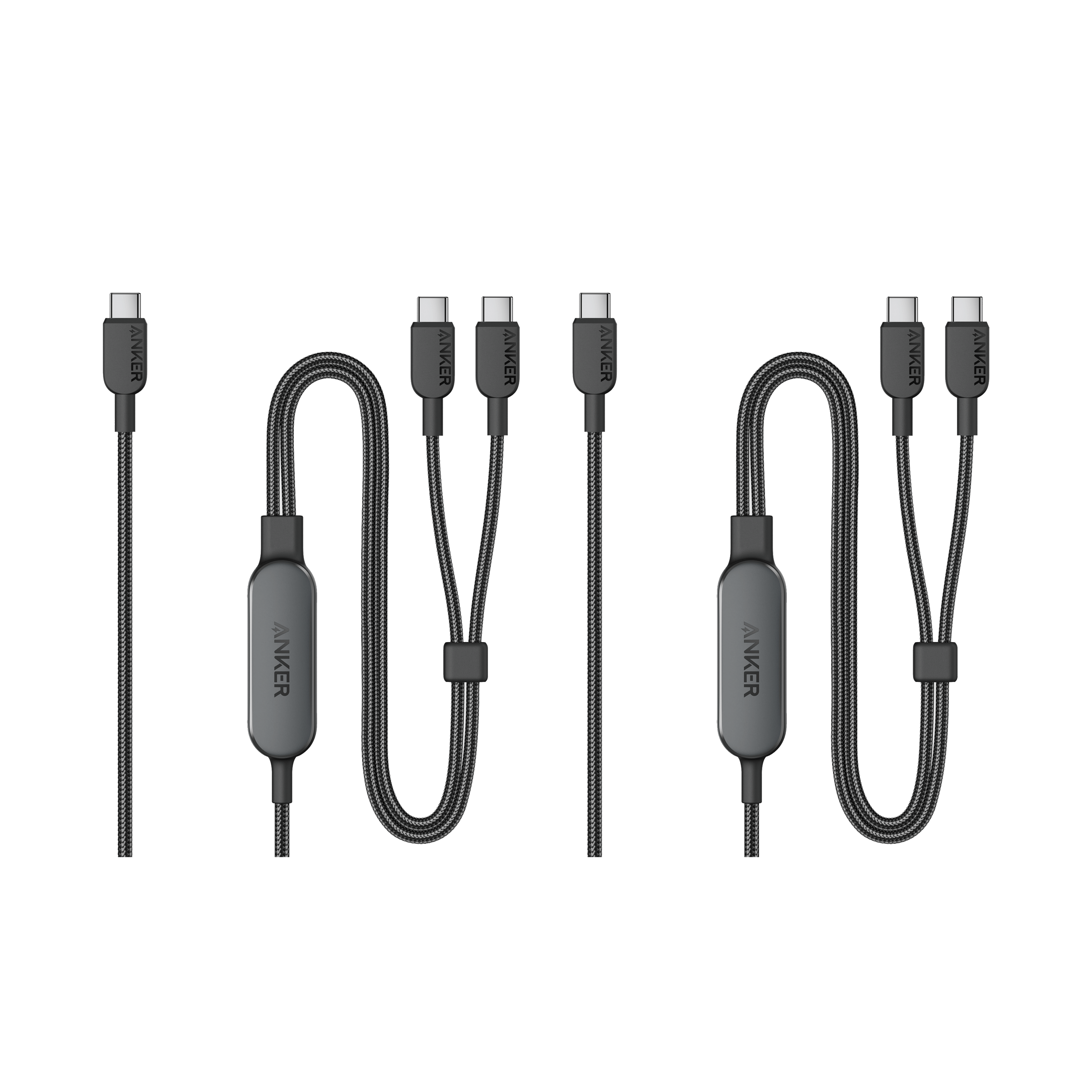 140W 2-in-1 USB-C to USB-C Cable 2 Pack V1