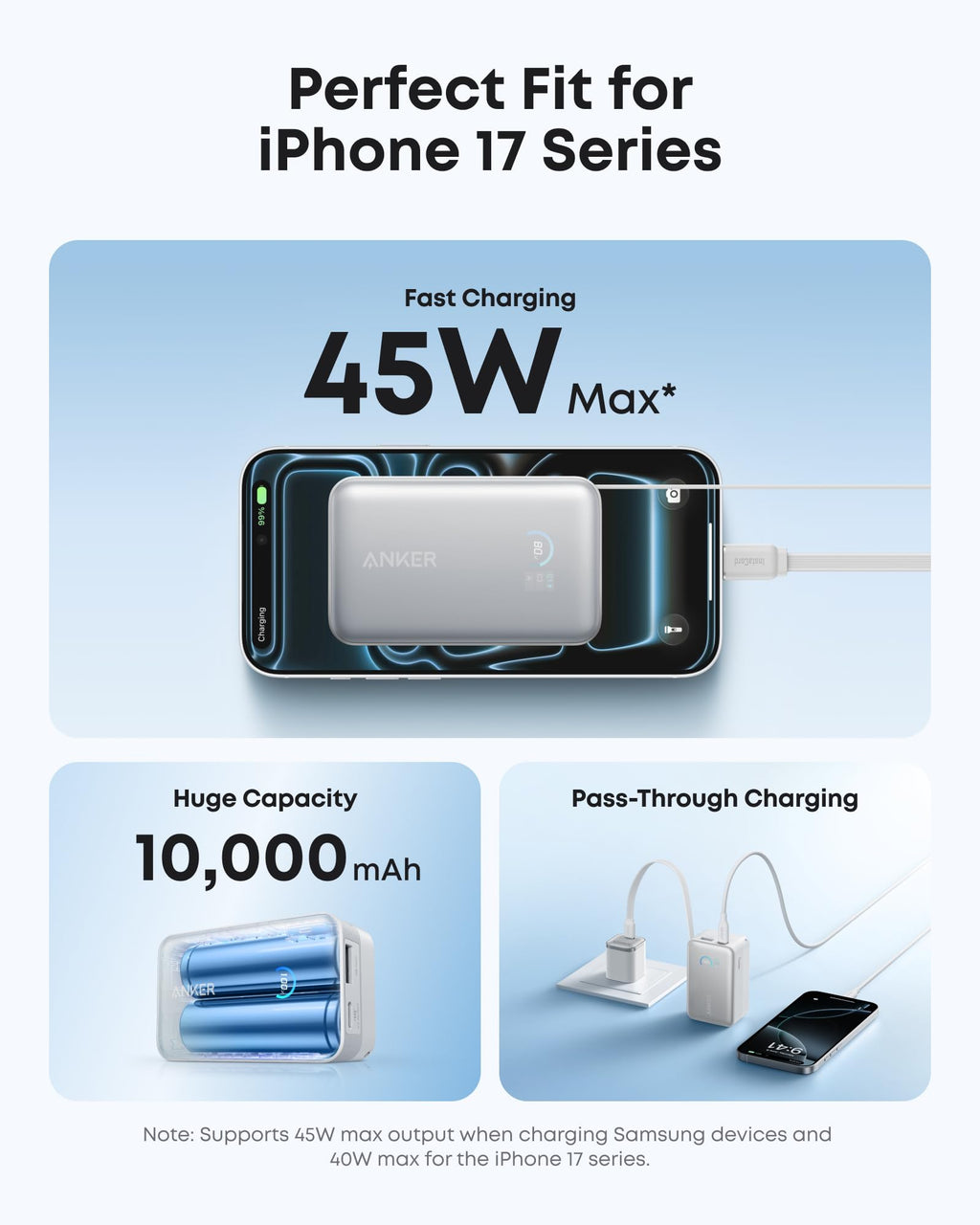 Nano Power Bank (10K, 45W, Built-In Retractable USB-C Cable) D2